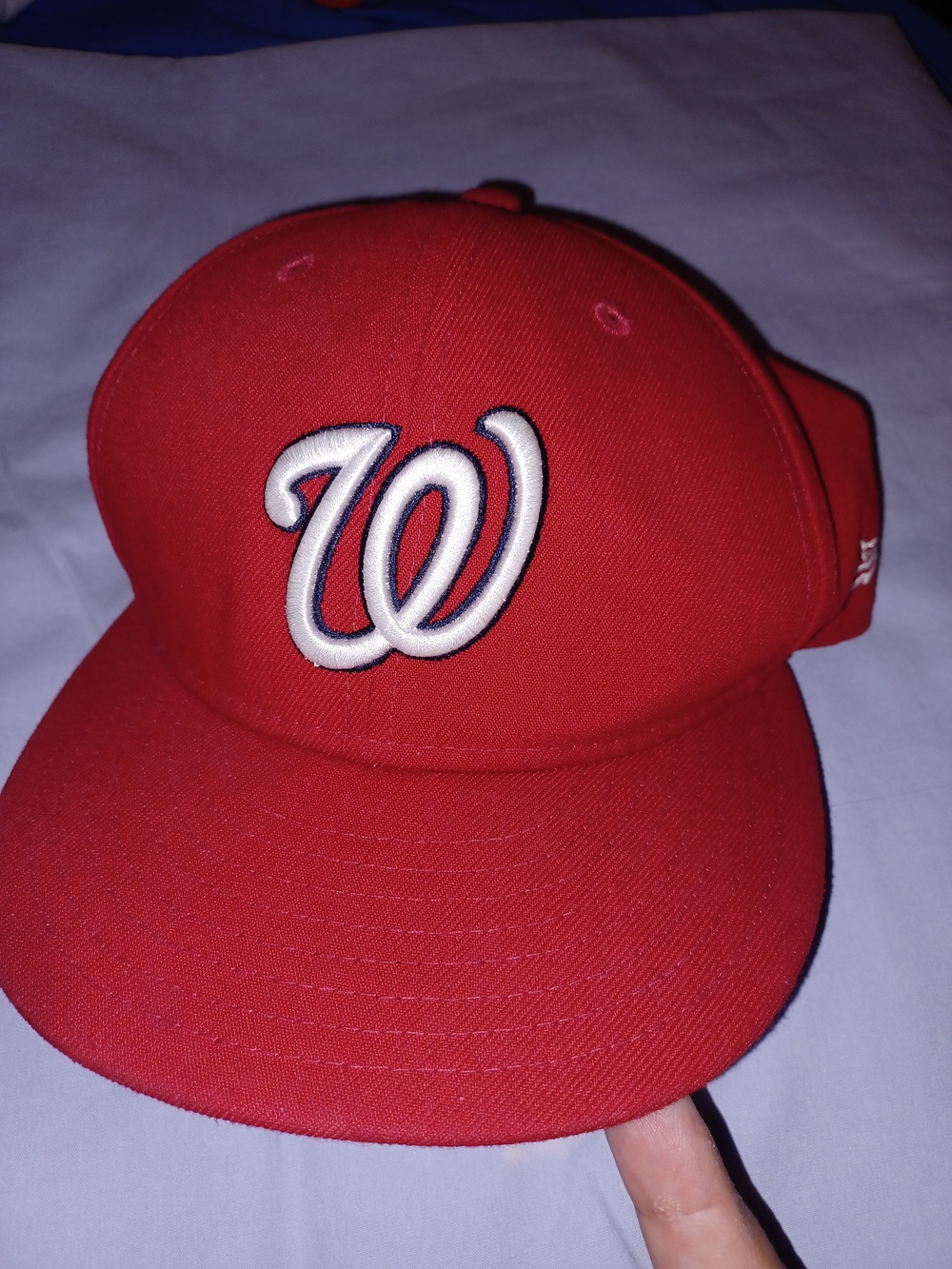 New Era Red Washington National 'W' Fitted Baseball Cap